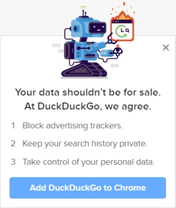 the duckduckgo privacy search engine extension