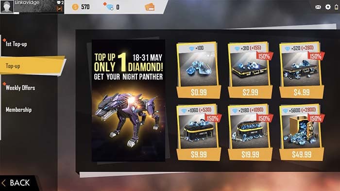 Garena free fire money