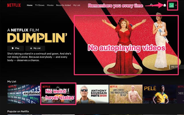Netflix classic extension for chrome