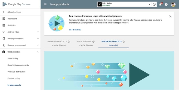 New ad incentives console for Google Play Games