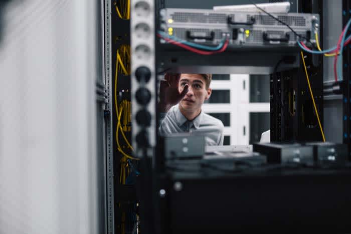 Guy in data center