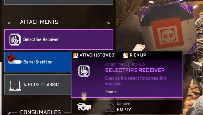 Apex Legends Selectfire Receiver