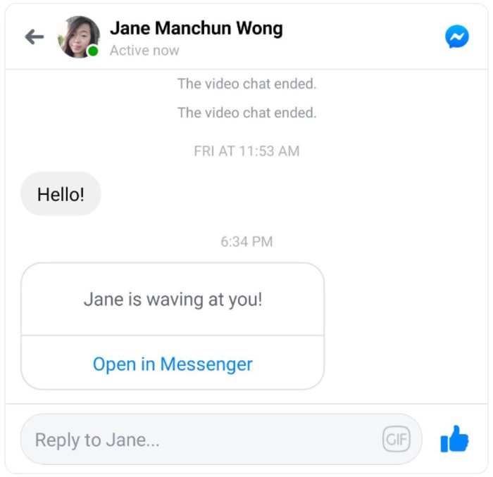 Facebook Chats invite to Messenger