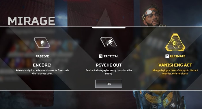 Apex Legends Mirage abilities