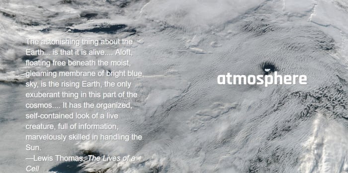 NASA satellite photos of earth's atmosphere