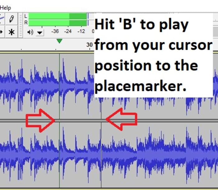 Audacity play shortcut B
