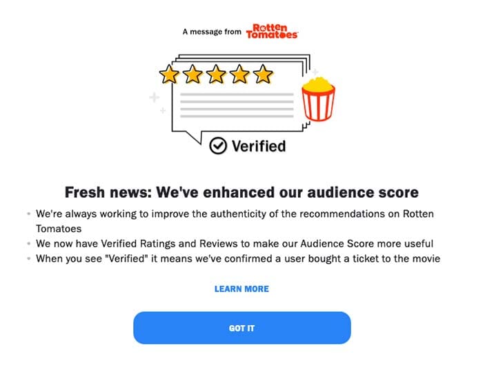 Rotten Tomatoes score