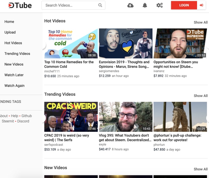 DTube blockchain YouTube