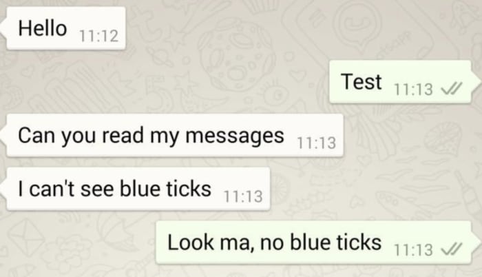 whatsapp check messaging no read receipts