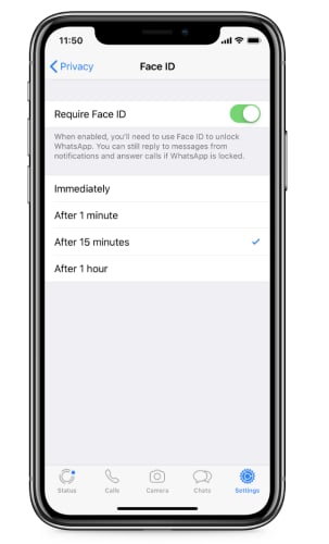 new authentication features for whatsapp