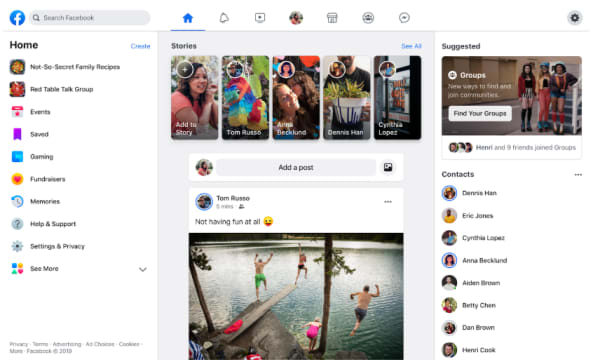 facebook new look