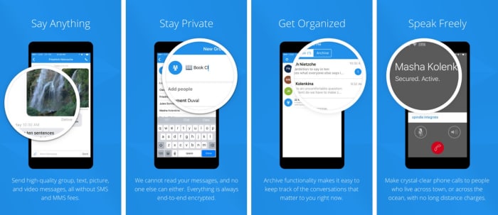 Signal app functions privacy
