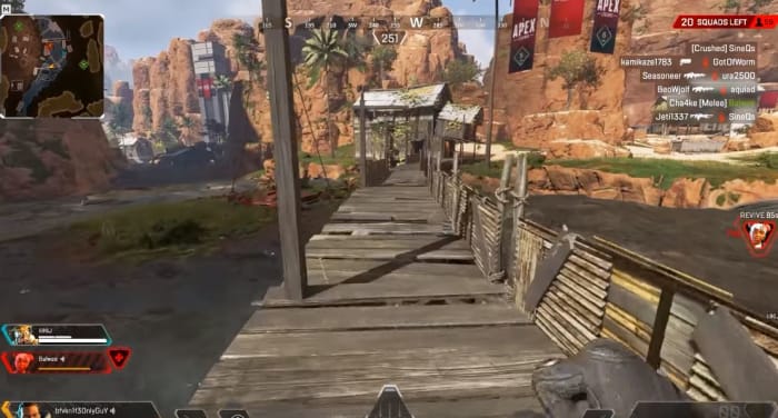 Apex Legends sprint weapon away