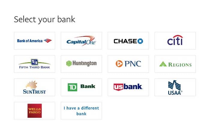 paypal banks
