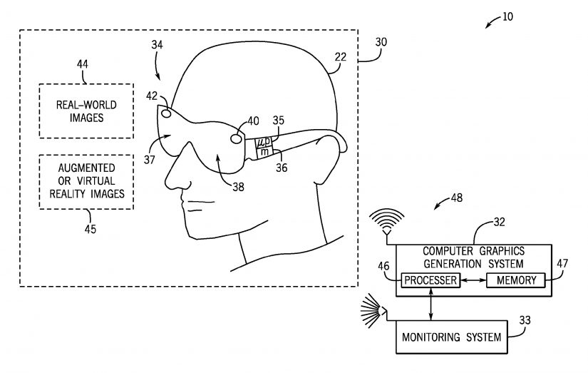 Augmented reality goggles mario kart ride patent universal