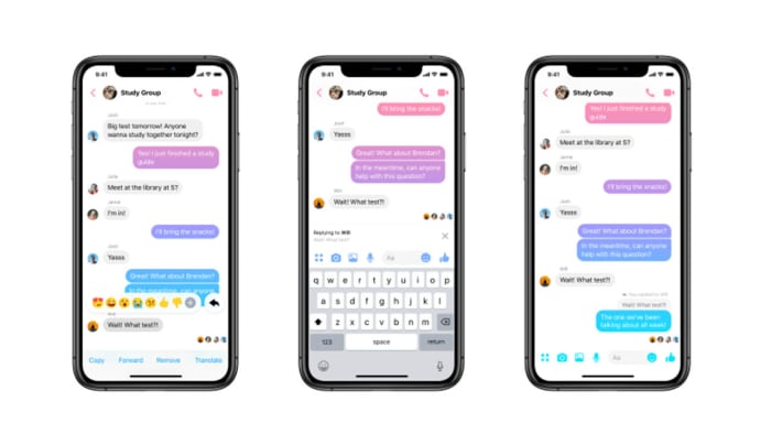 Facebook Messenger Quote reply