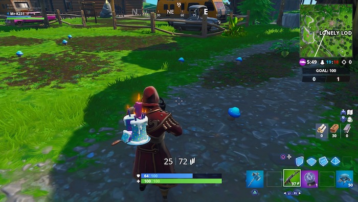 fortnite shield challenge mushroom