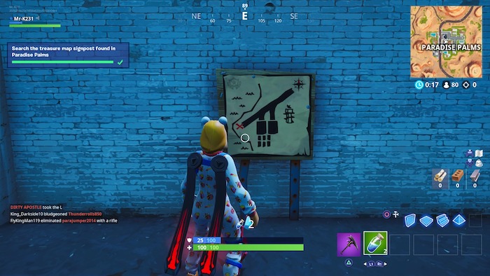 fortnite paradise palms map sign