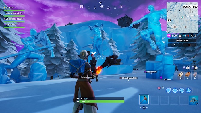 fortnite season 8 week 9 dance ice sculptures