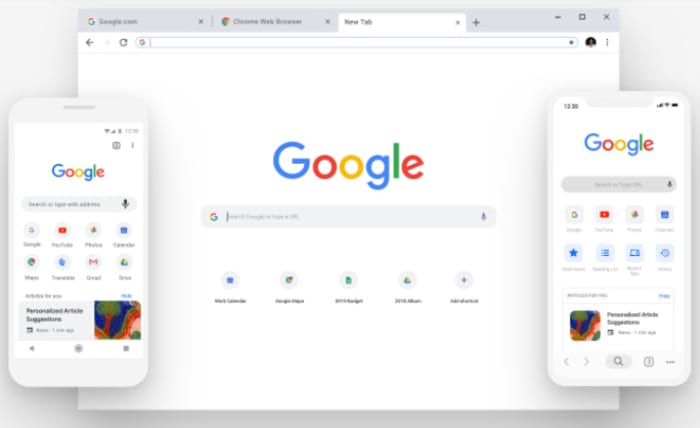 Google Chrome desktop and mobile