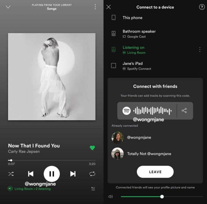 Spotify social features