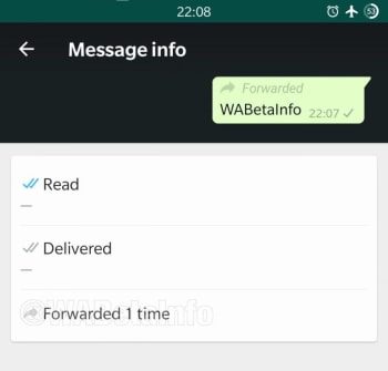 New message forwarding info coming to WhatsApp