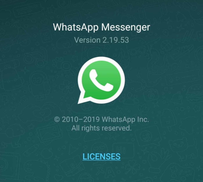 The official WhatsApp will look like this