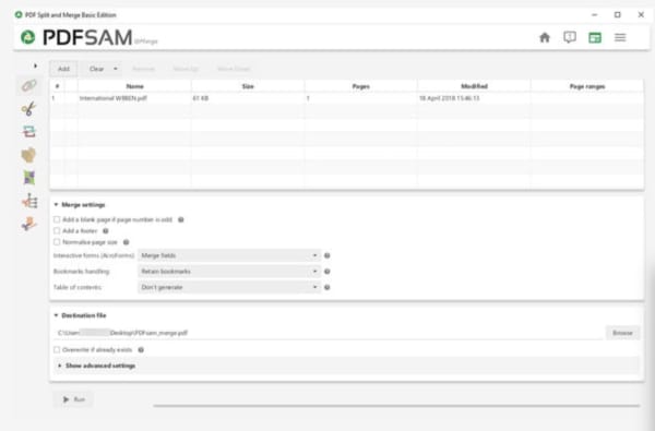 pdfsam pdf pdfsam split and merge