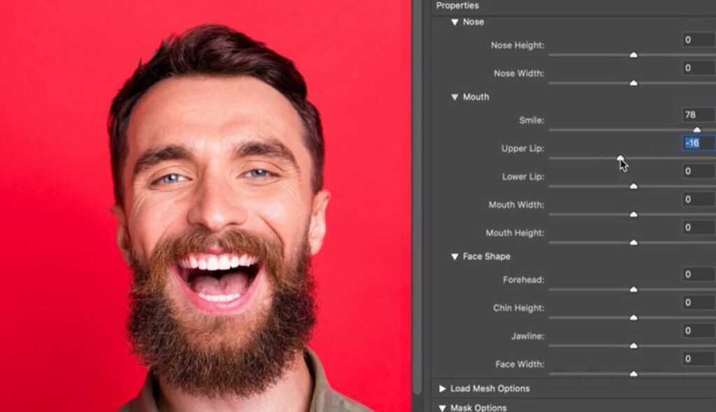 Face-Aware Liquify tool