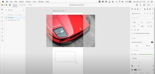 How to crop image in adobe xd