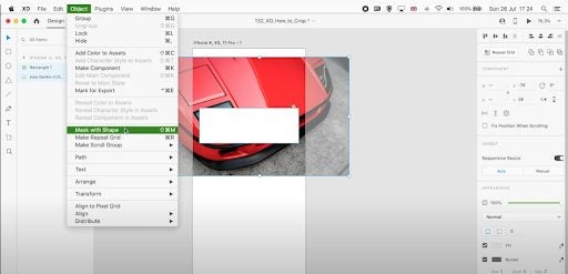 How to crop image in adobe xd