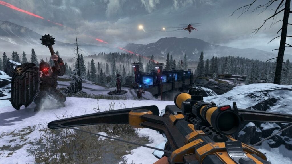image of the energy crossbow in Serious Sam: Siberian Mayhem fps game