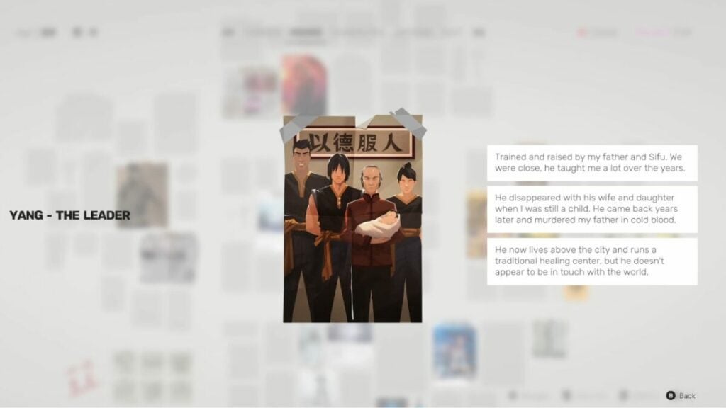 image of dossier in Sifu clue board
