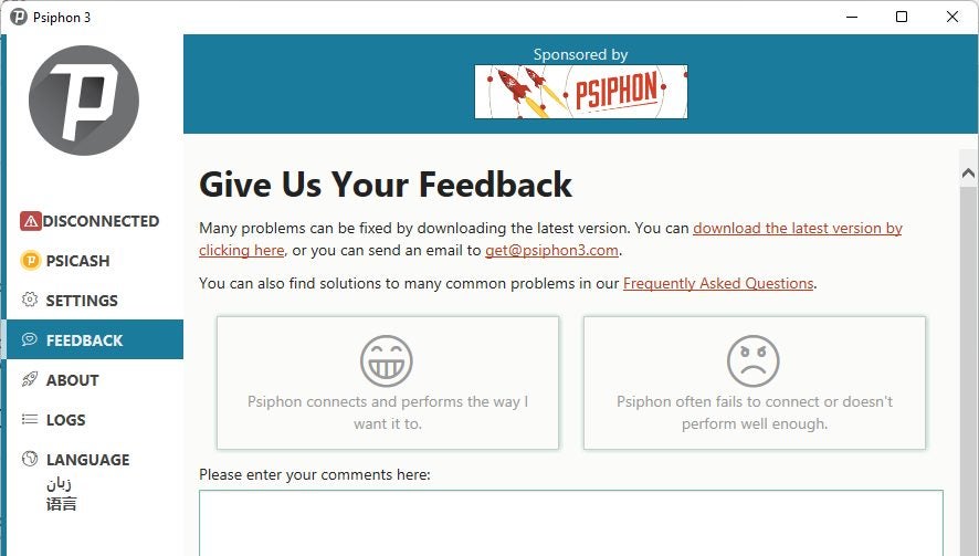How to stop Psiphon VPN from opening a tab in the browser