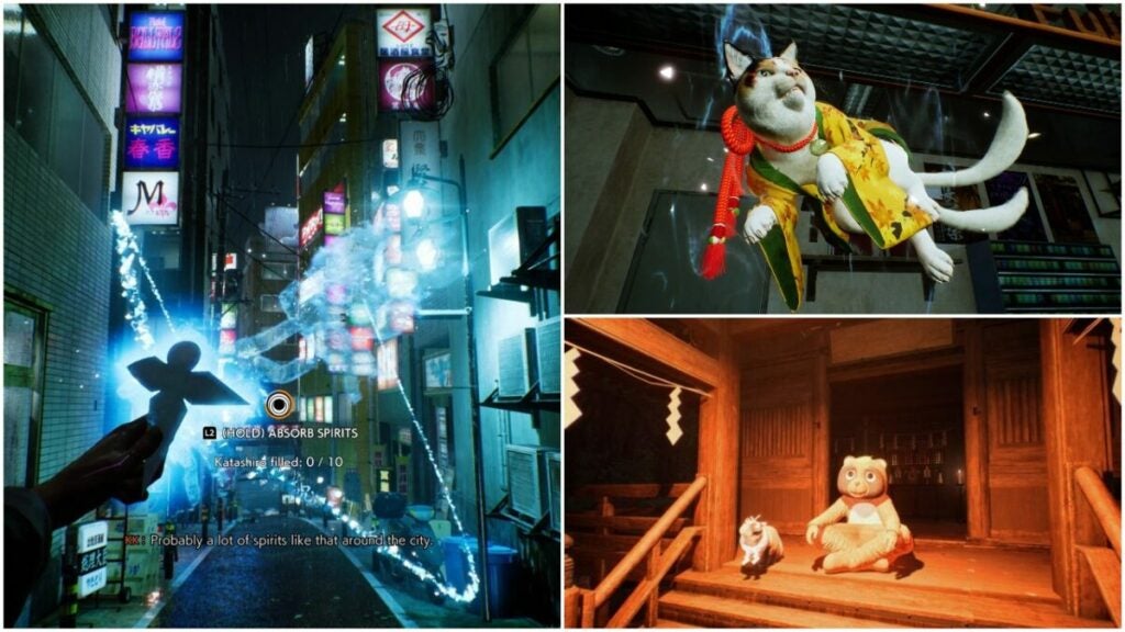 images of non-violent spirits in Ghostwire Tokyo