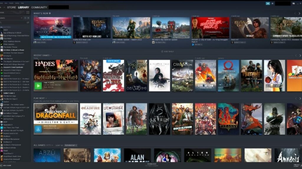 image of image of Steam shop game library