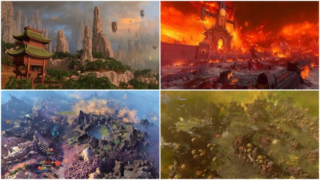 image of Total War: Warhammer III realms and world design