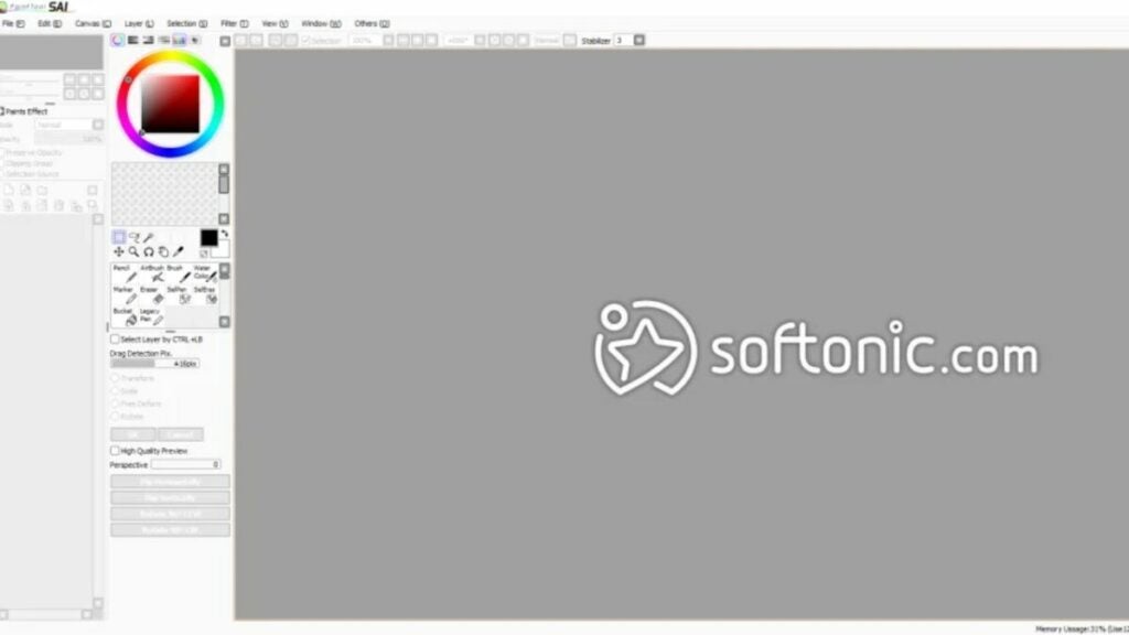 image of the Paint Tool SAI user interface