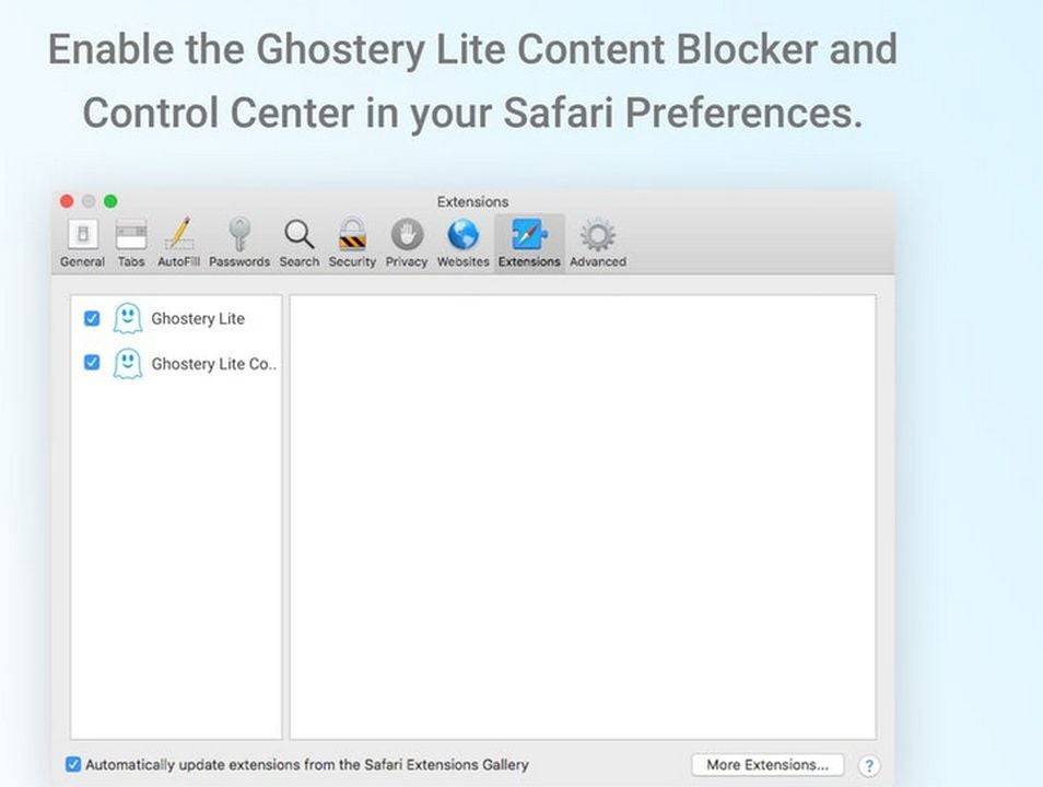 Enabling ghostery is easy