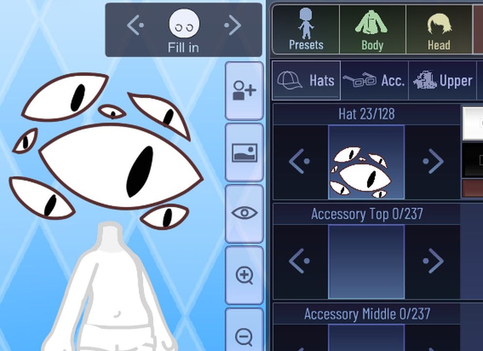 Gacha Star's interface is easy to use.