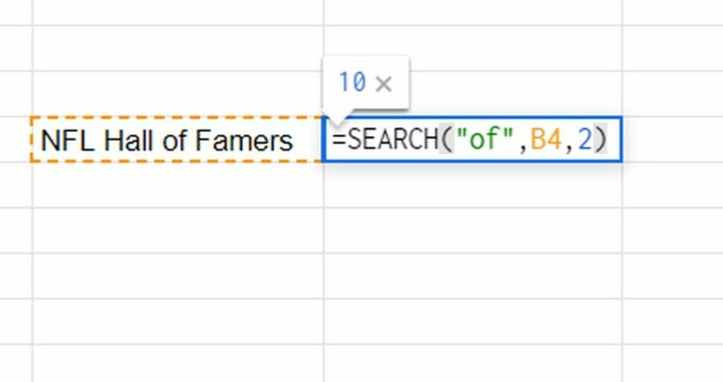 Fórmula SEARCH
