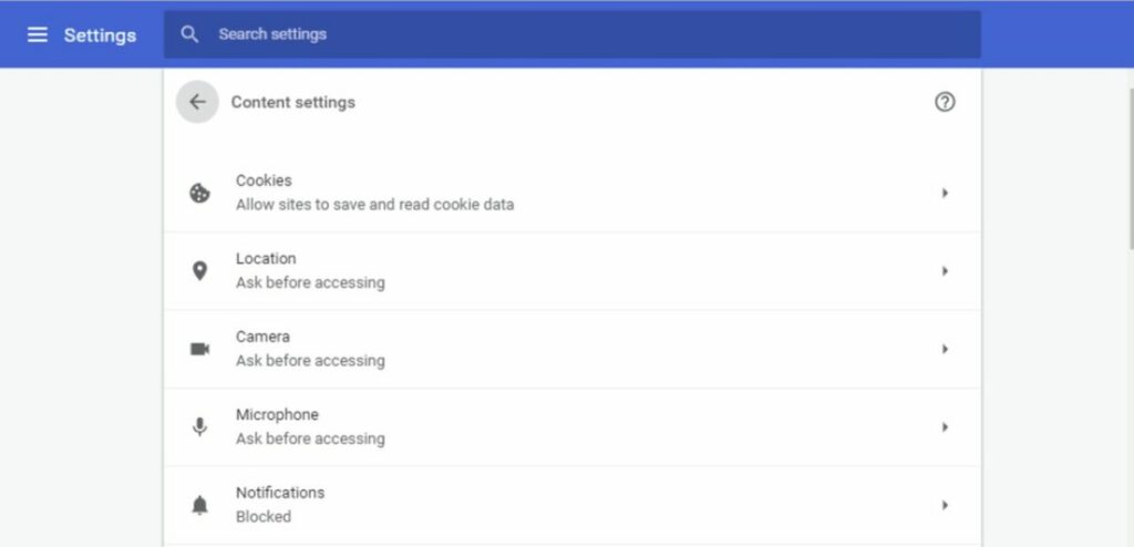 Access the settings in one click.