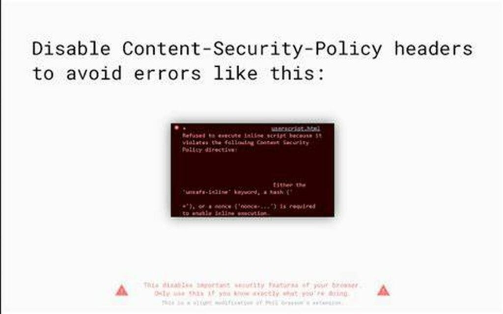 Disabling content headers is a powerful debugging strategy