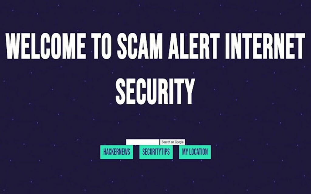 Scam Alert Internet Security offers security tips and protects from fraud websites