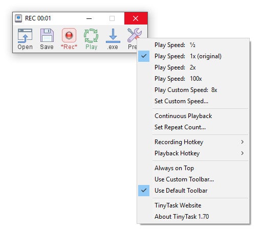 TinyTask on Windows 11