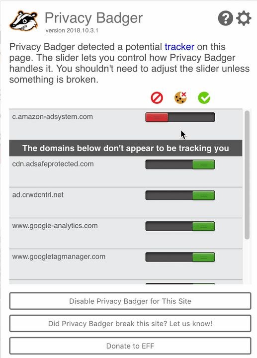 Privacy Badger stops sneaky trackers