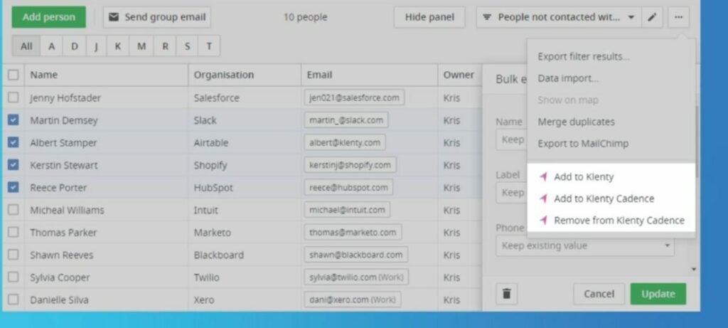 Klenty adds the personal touch to your emails