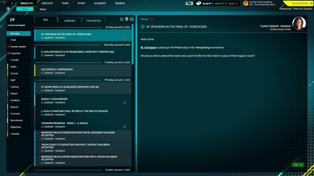 Your homepage lets you perform many actions