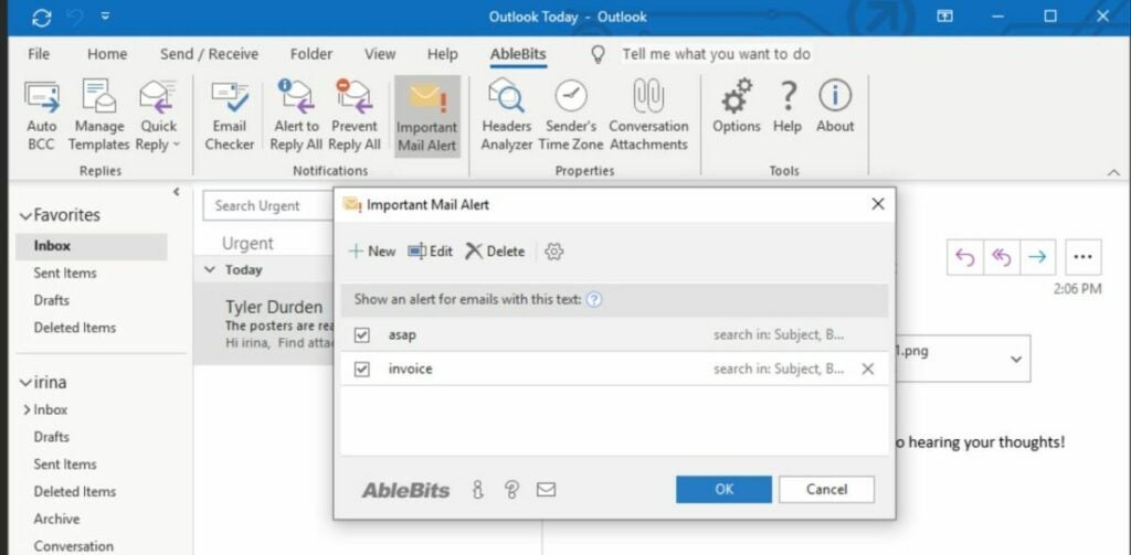 Check for new messages on your own time
