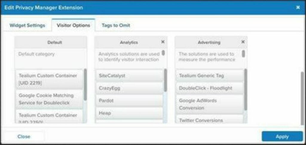 Privacy Manager adds an abundance of options